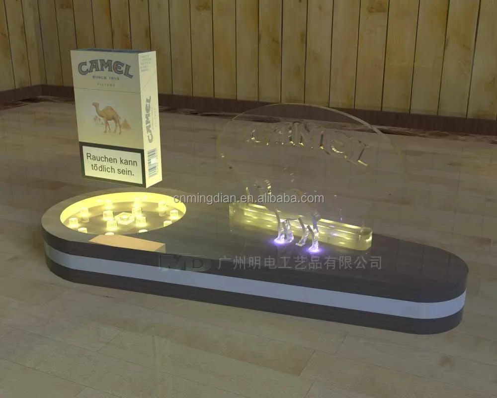 
acrylic magnetic floating dispaly stand for cigarette display with led lights 