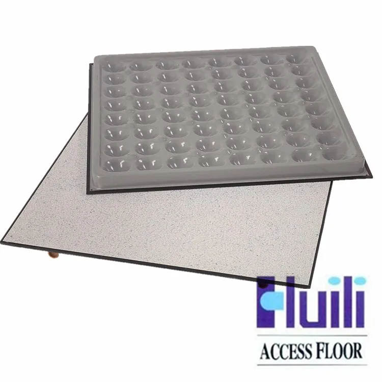 Raised access floor with colorful conductive PVC vinyl tile