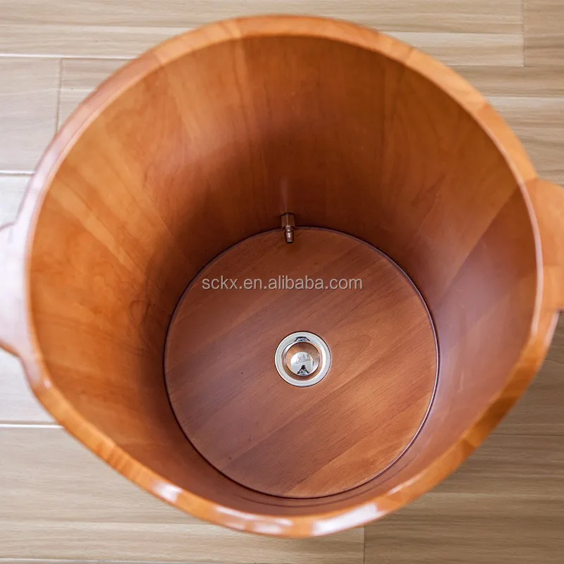 Дубовая ванна для ног с паровой машиной и массажным табуретом