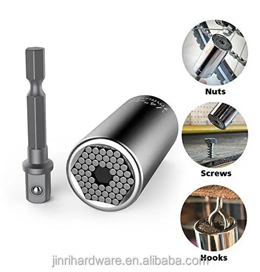 
Multi function 7mm-19mm Universal Sockets Metric Wrench Power Drill Adapter Socket Professional Repair 