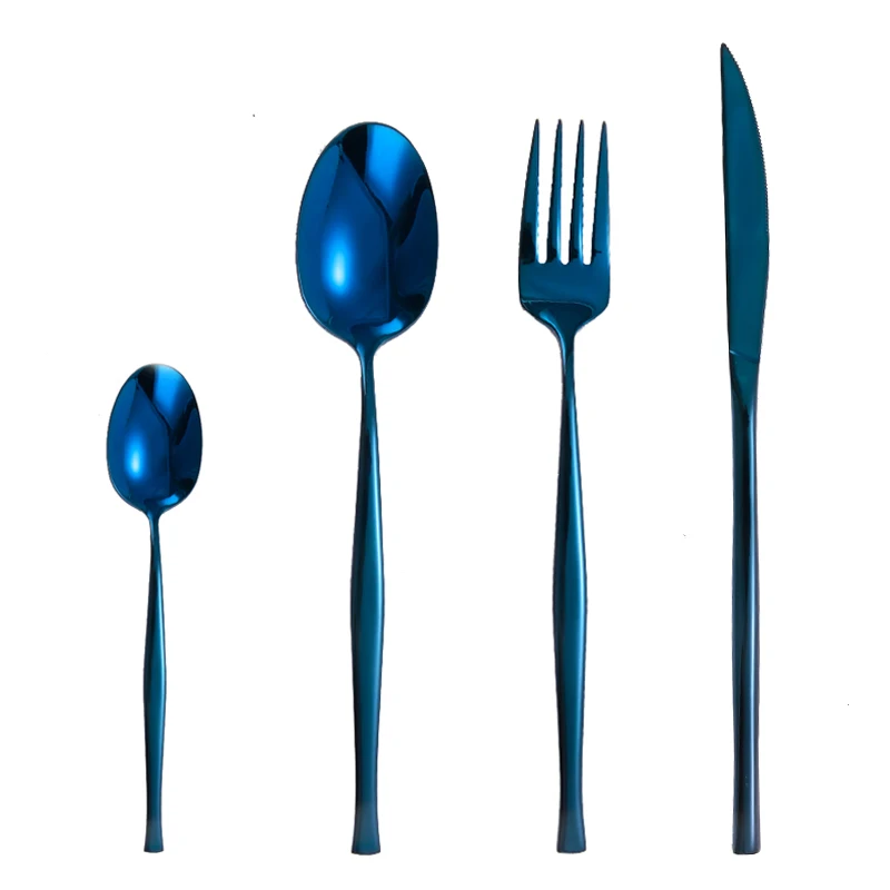 
18/10 food grade health reusable knife, fork and spoon stainless steel cutlery settings 