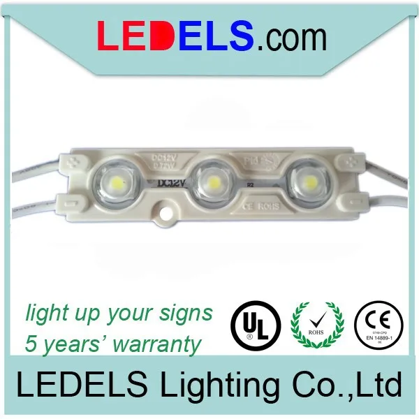 
waterproof UL approved 12V 0.72W 66lm led modules 5050 led module 0.72 w epistar 5050 rohs quantity 