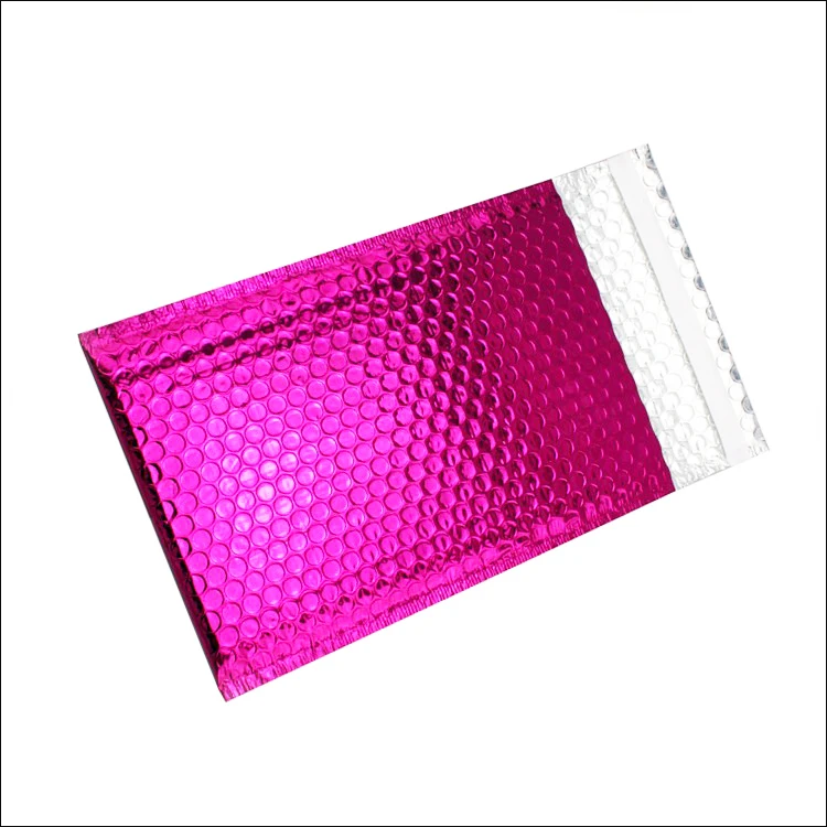 Metallic aluminum foil custom color padded envelopes poly bubble mailer packaging courier bag