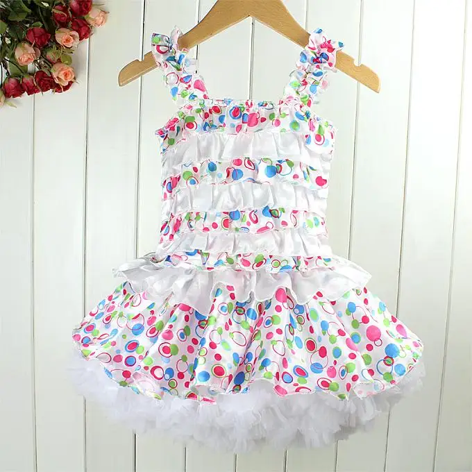 цветочные платья TUTU для детей в горошек