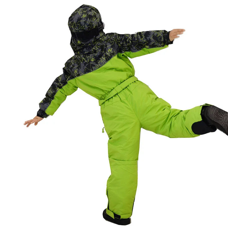 Новинка 2020, стильный водонепроницаемый детский слитный лыжный комбинезон, Комбинезоны для снега