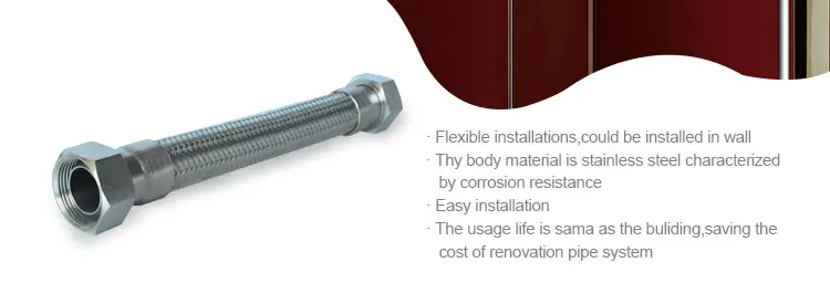 stainless steel corrugated and braided flexible metal hose