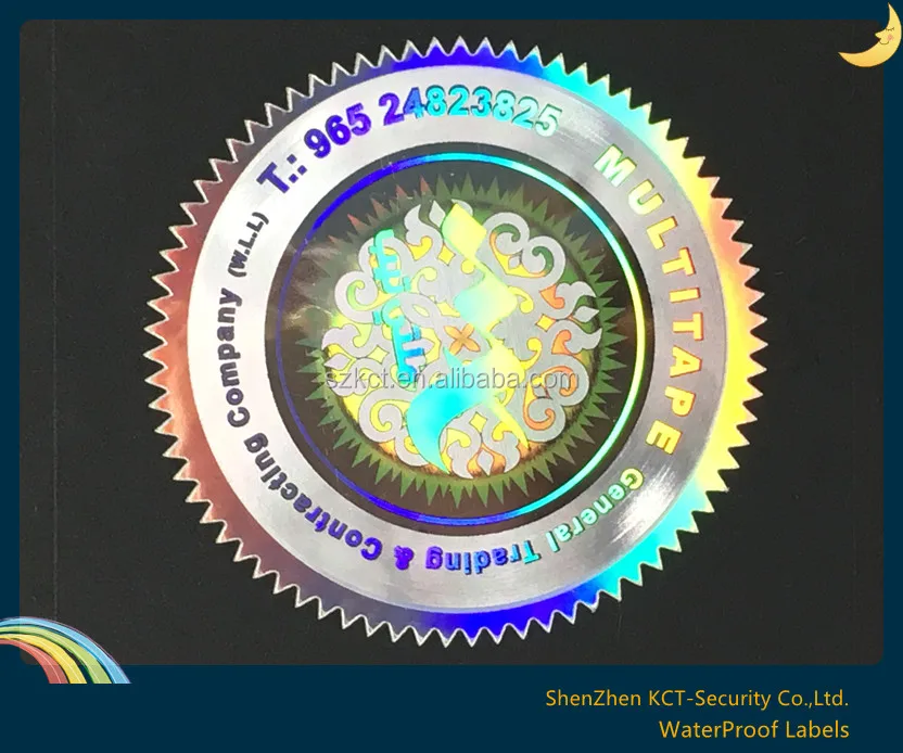 Custom Sticker Usage and Adhesive Sticker Type Hologram overlay