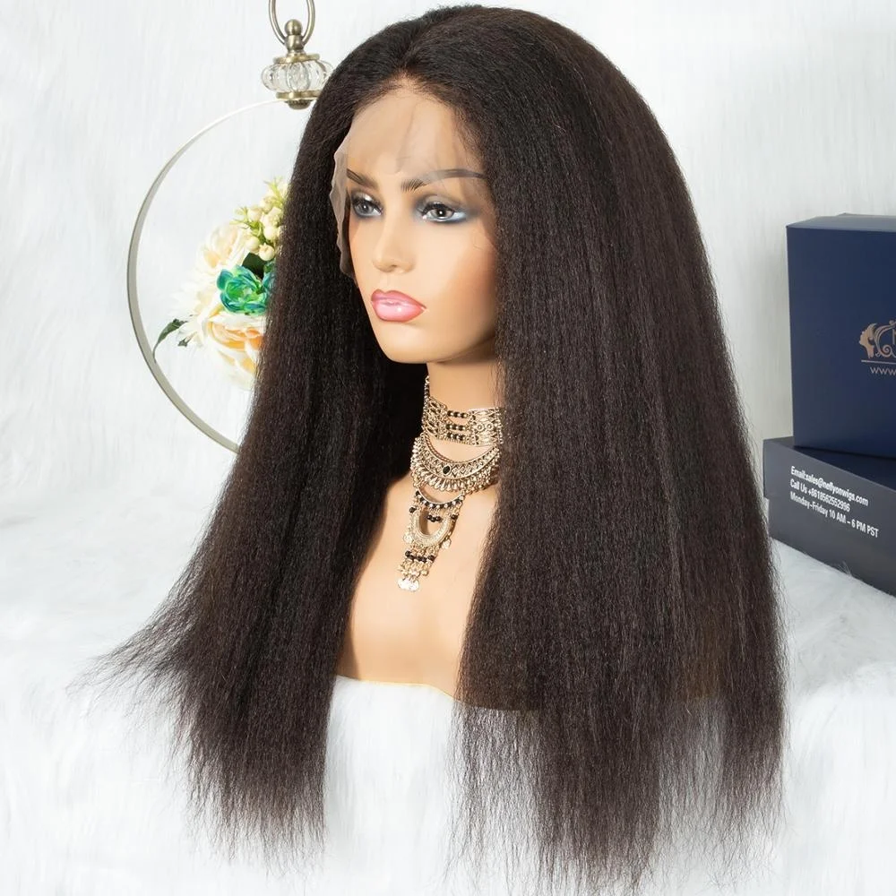 
Оптовая продажа, 100% натуральные итальянские человеческие волосы yaki, натуральные бразильские человеческие волосы, парики на полной сетке для черных женщин 