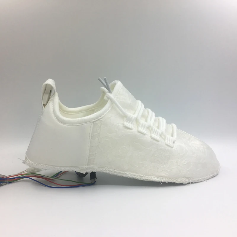 CE Rohs прошло зарядка через Usb Led бег обуви верхний, свет обуви верхний с оптическим волокном и Sreen