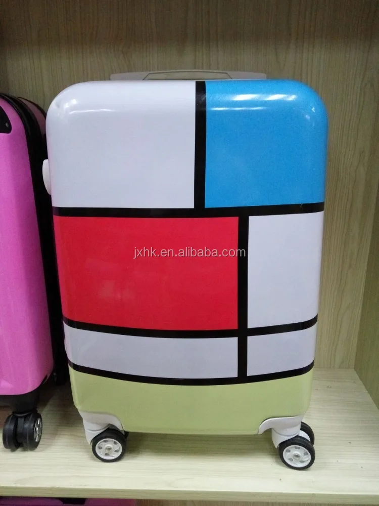 PC Film Printing Design Cabin Suitcase Hand Trolley Luggage Traveling Bags Smart Luggage