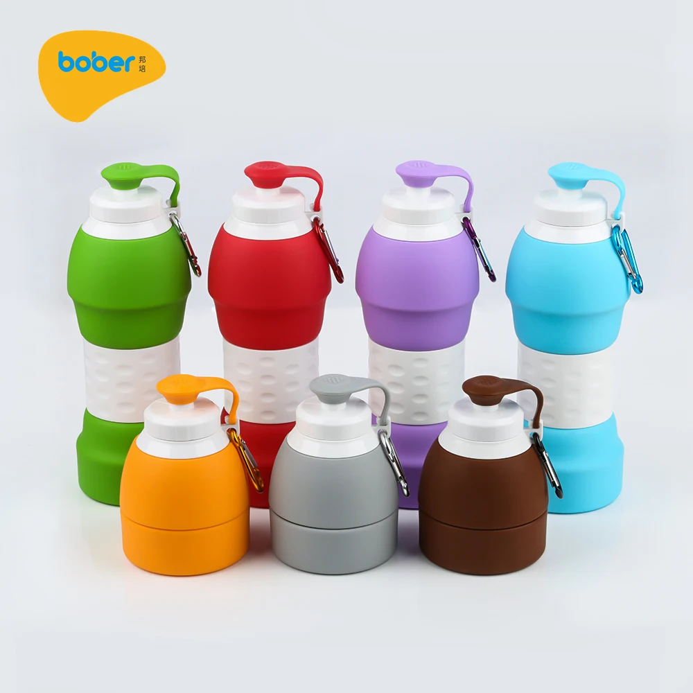 Wholesale Foldable Silicon Silicone Collapsible Water Bottle