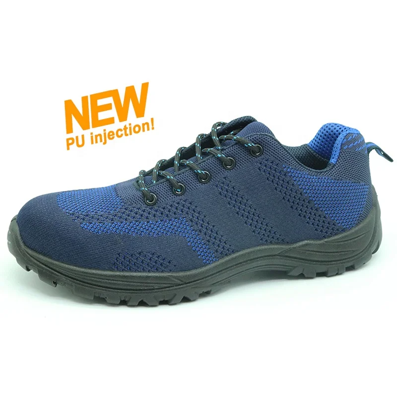 
PU injection CE oil slip resistant plastic toe cap anti puncture esd sport working safety shoes 