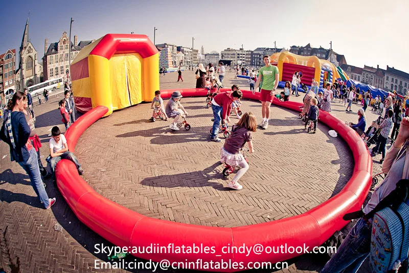 Round Shaped Inflatable Bike Race Track,Inflatable Circus Arena for sale