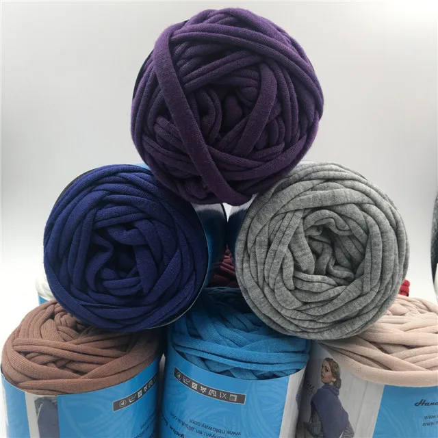 
fancy yarn printed crochet T shirt yarn bag yarn 