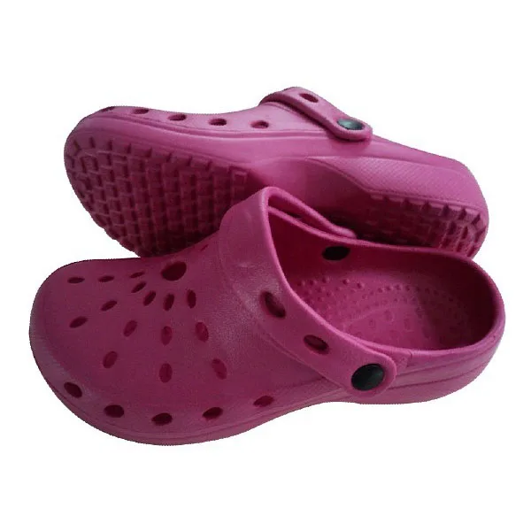 Woman  plastic clog shoe button