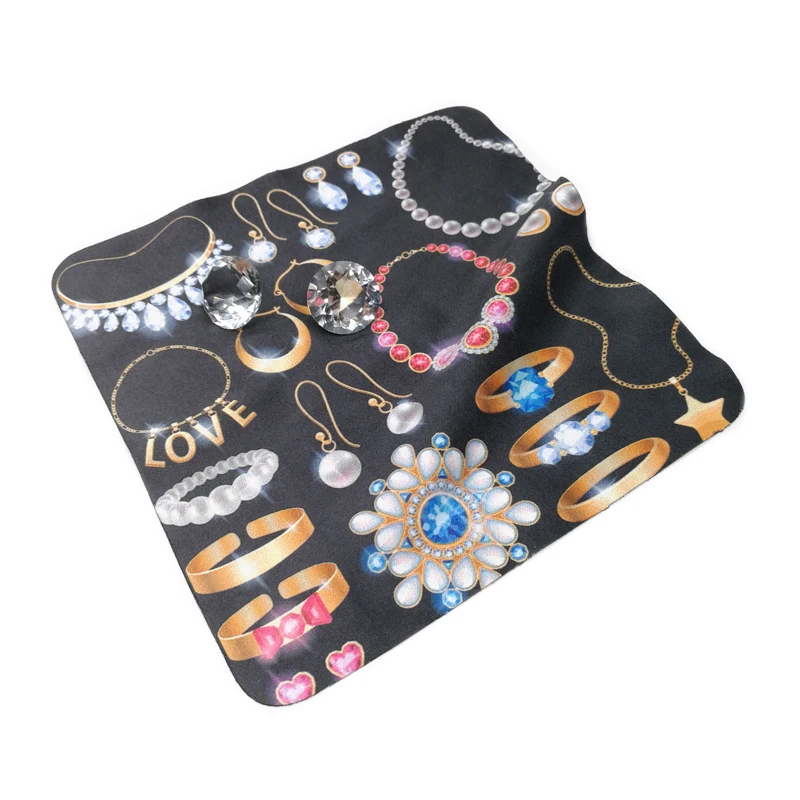 Ткань для чистки ювелирных изделий из микрофибры с пользовательским логотипом