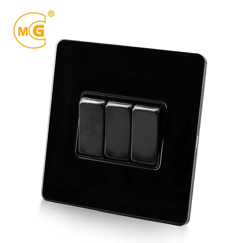 3 gang 10a 250v wall electrical small light switch