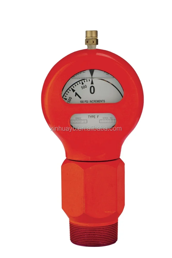 Type F pump pressure gauge