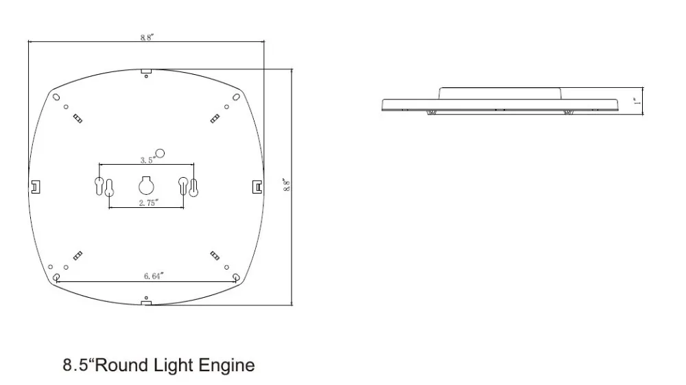 
Triac dimmable 40w 8.5' UL Energy Star Title 24 JA8 listed flicker free DOB round LED light engine for ceiling retrofit light 