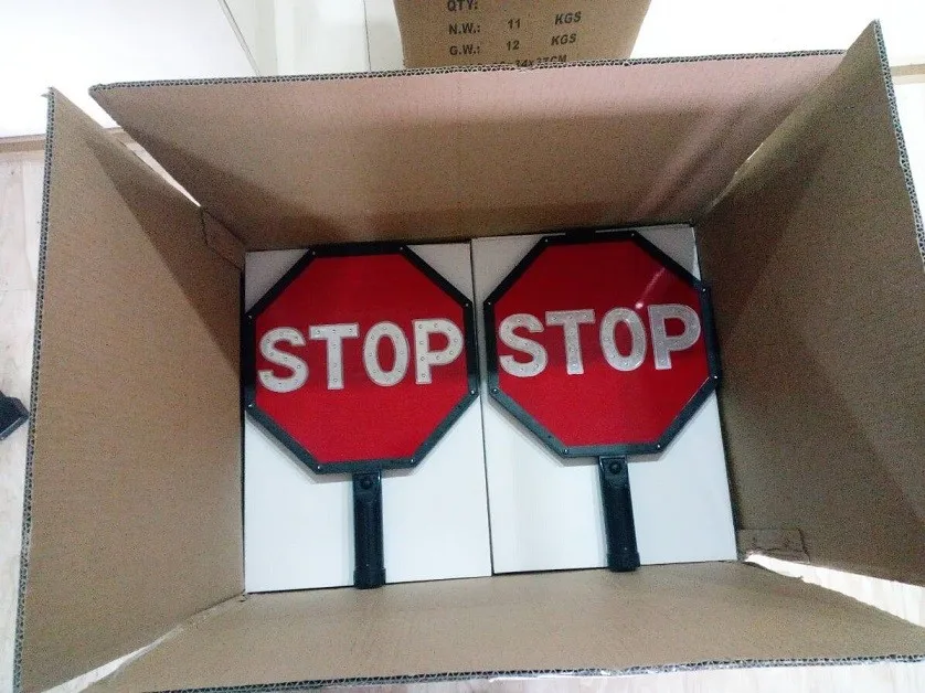 rechargeable green hand held stop slow led paddle boards