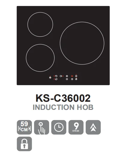 
3 heating zone built-in induction cooker induction hob 