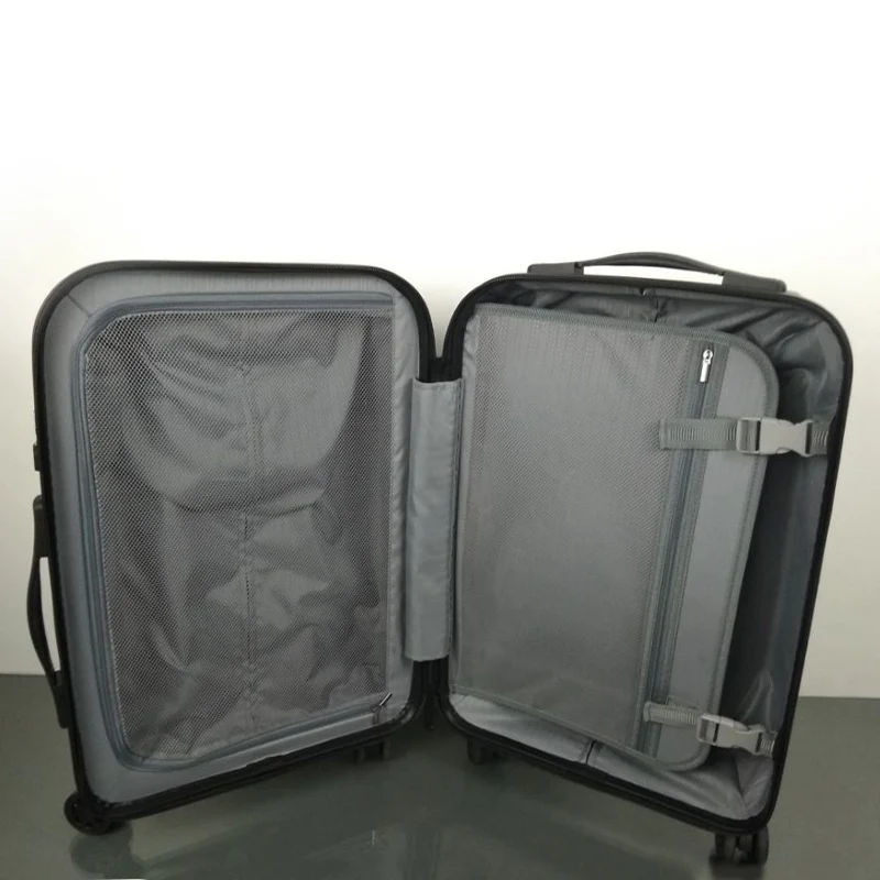 100% PC sky travel trolley luggage with front pocket GSP Indonesia factory