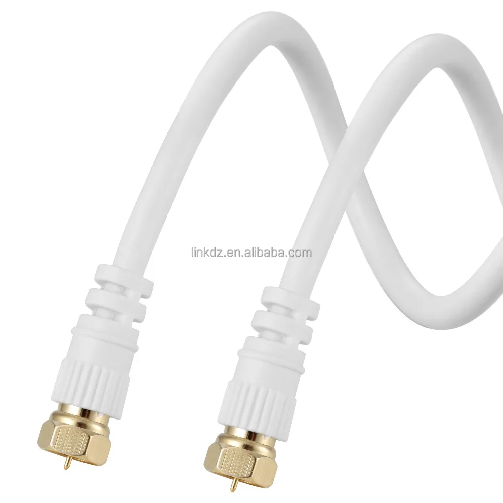 10FT 75ohm RF Coaxial Cable with F Connector Used for Video Surveillance