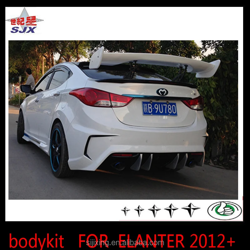 ABS CAR BIG bodykit for ELANTRA 2012-2015 front bumper rear bumper side skirts four pcs