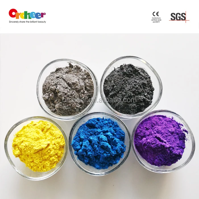 
orcheer 2019 red purple blue green yellow natural mica pearl pigment for Bath bomb, hand made soap, epoxy resin art 