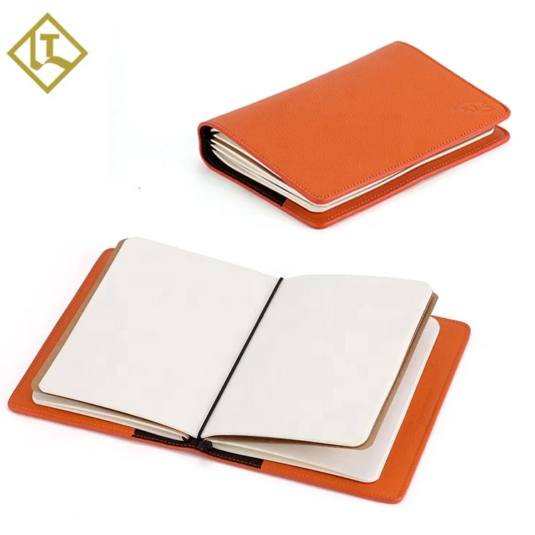 
Wholesale custom logo embossed A5 A6 blank handmade travel notebook dairy leather cover notebook leather journal 