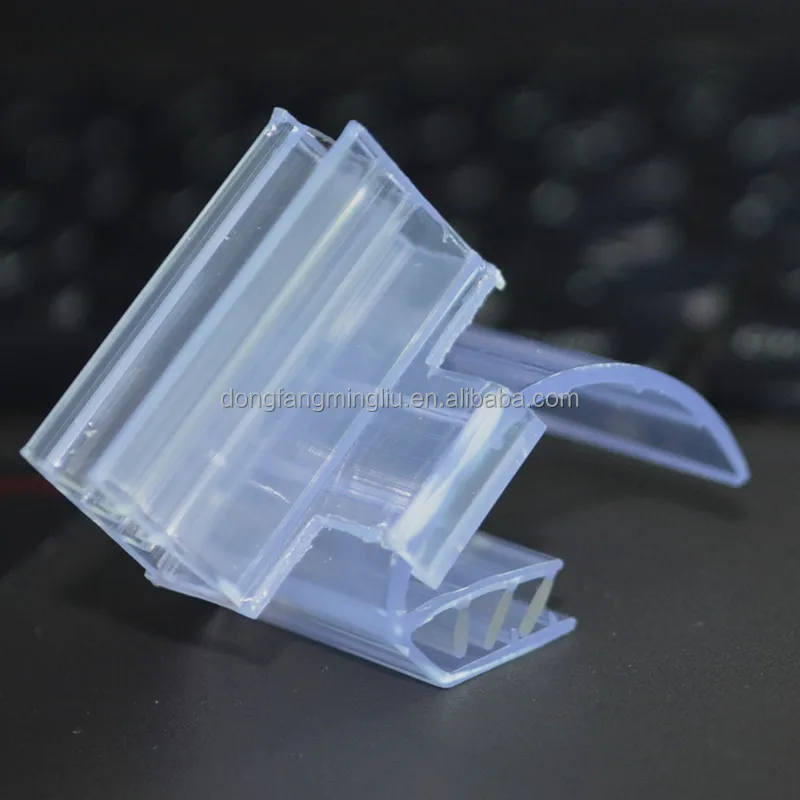 Multi-Position Fast Gripz II transparent plastic pvc shelf price label holder supermarket Sign Label Holder