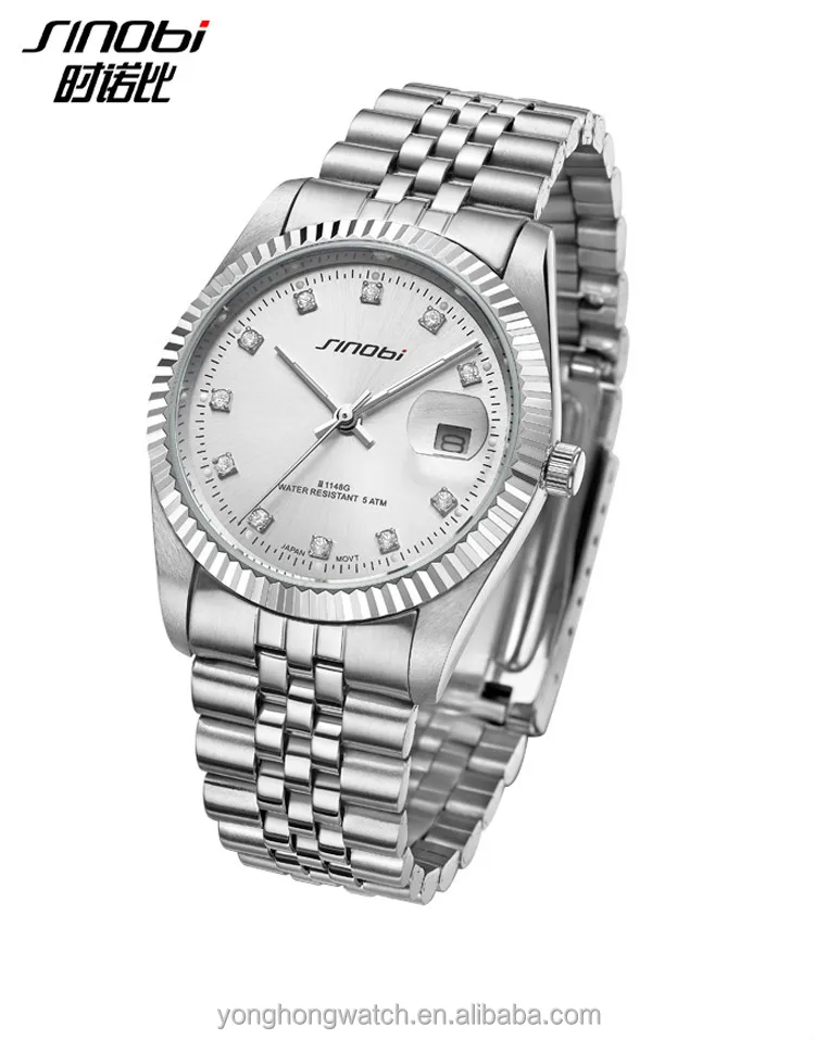 1148 Quartz Full Stainless Steel Vogue Couple Lover Wrist Watch