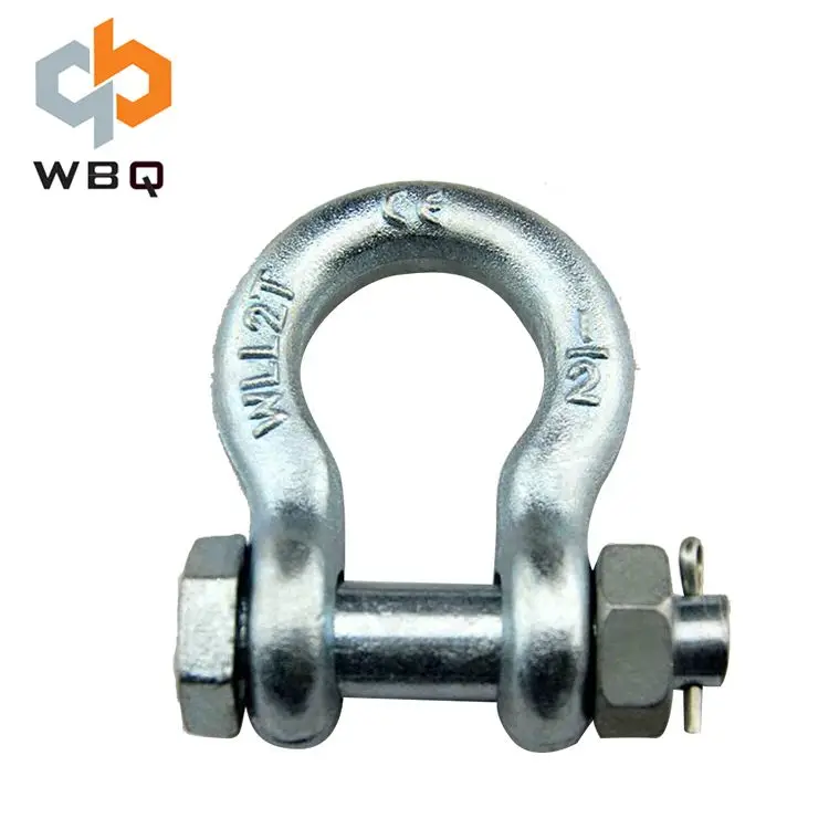 Us Standard Bow Anchor Shackle Bolt Type With Safety Pin & Nut From Qingdao