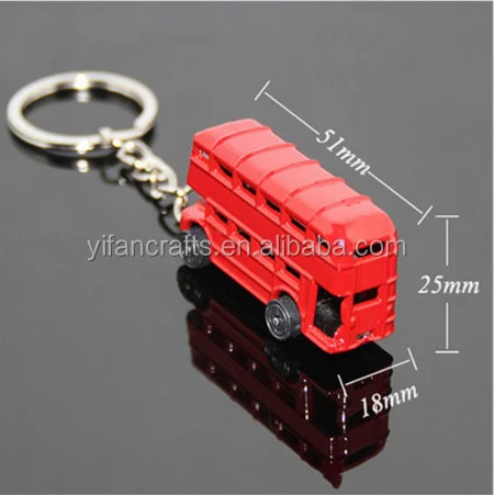 London bus keychain,British red bus keychain,double-decker bus key ring