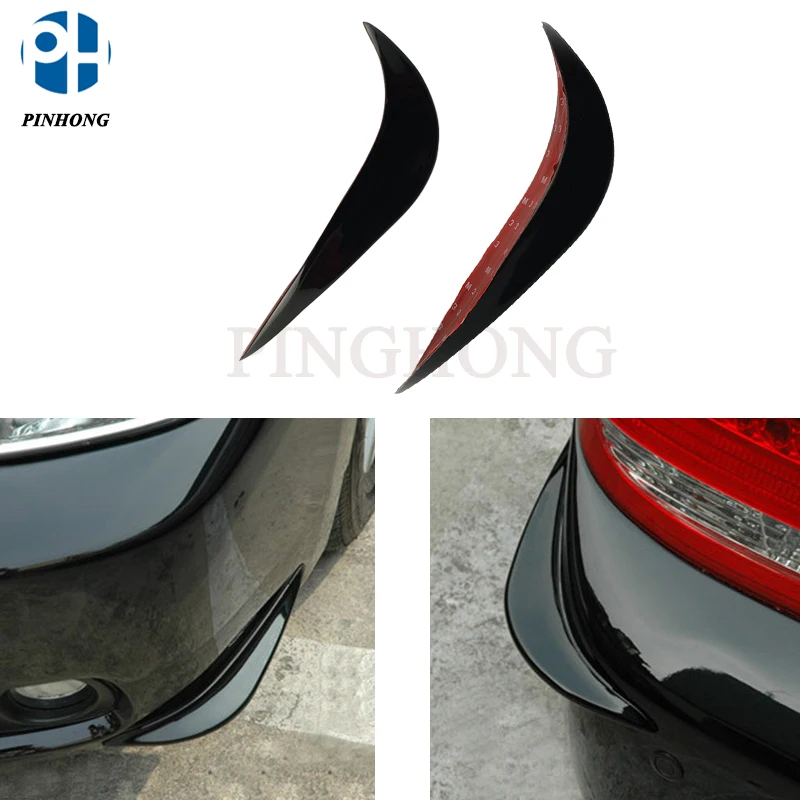 Front / Rear 3D Car Bumper Guard Cover Protector Streamline Anti-rub Crash Strip