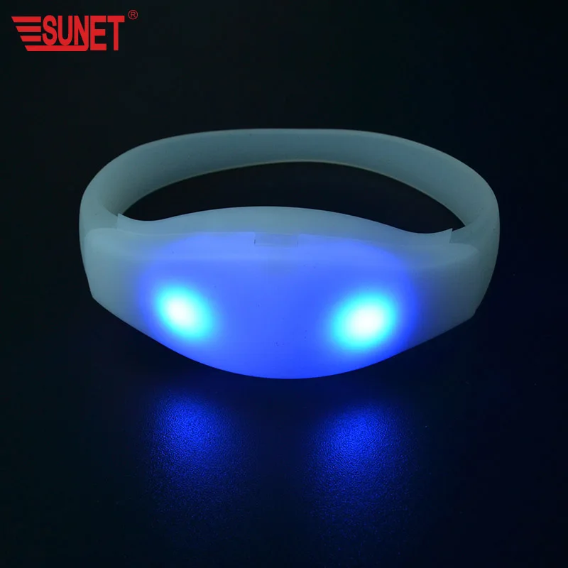  Новый запатентованный продукт SUNJET светодиодный браслет с дистанционным управлением и логотипом на заказ мигающий DMX