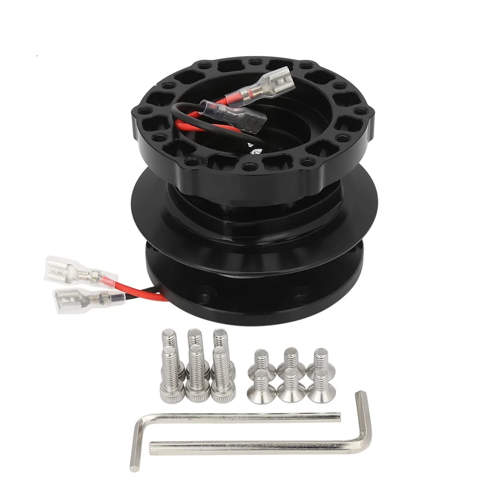 
New Racing Self Lock Steering Wheel Quick Release, Steering Wheel Hub Boss Kit 