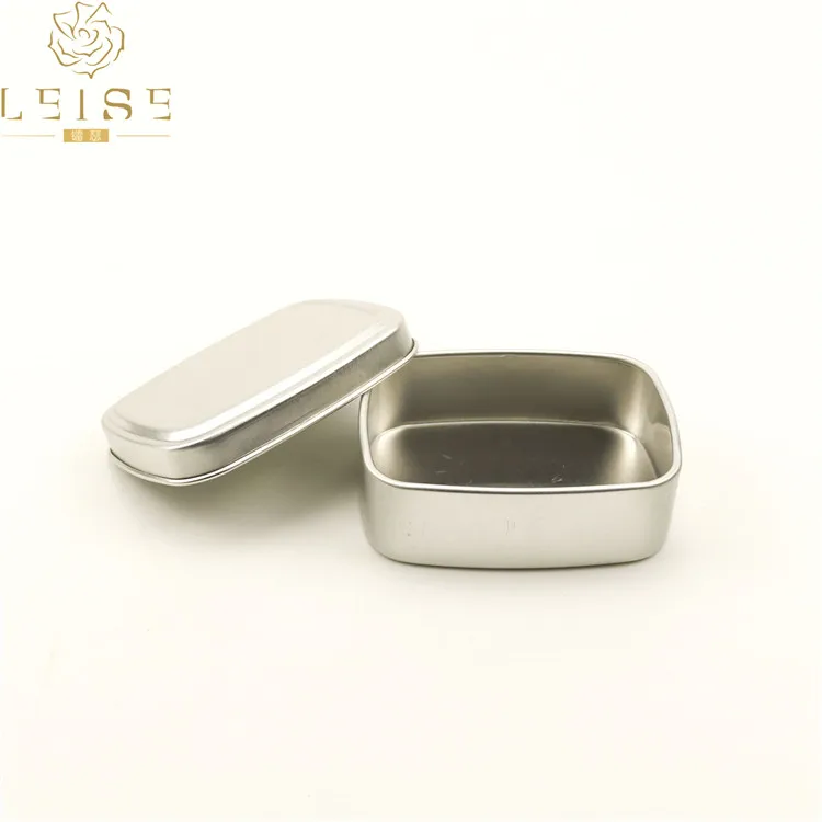 The square Travel Decorative Metal Soap Tin Pack Box Luxury Soap Packaging Box  Aluminium Box case Lollipop Lip Balm Al Tin A6