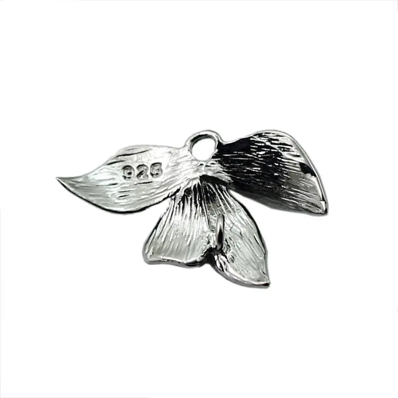 Beadsnice 30904 orchid pendant 925 sterling silver flower connector wedding jewelry earring component wholesale finding