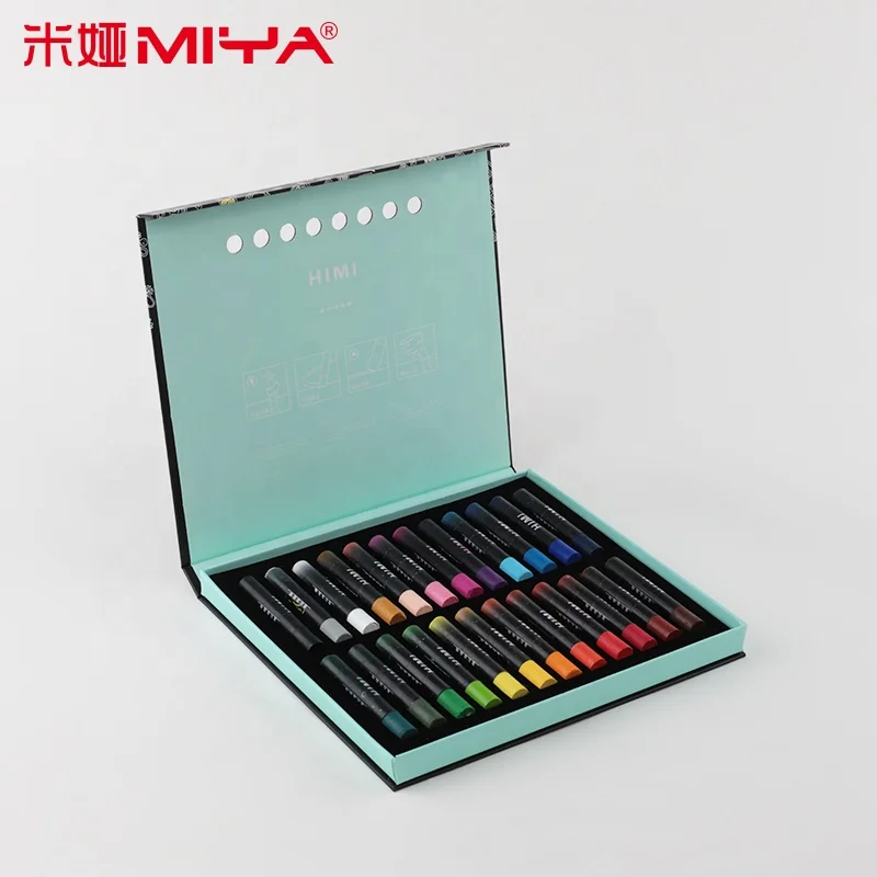 HIMI 24 colors color crayon for hobbies wax crayon making machine