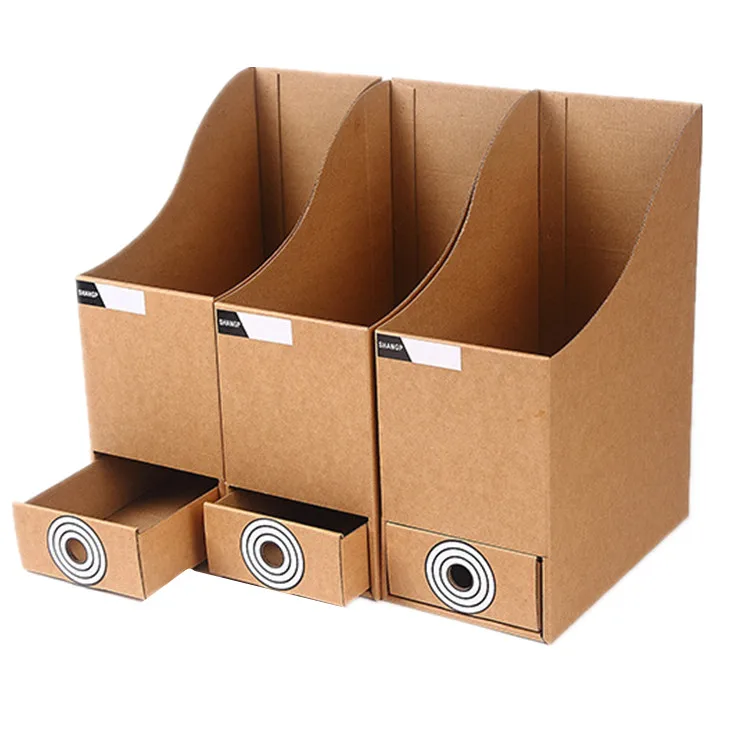 Прочные картонные журнал папка для документов A4 ящиками книги для классной комнаты библиотеки Органайзер