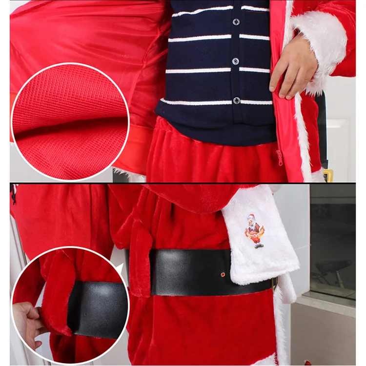 
Velvet Plush Fat Suit Costume for Santa 