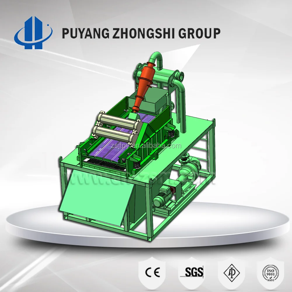 ZS-250C Recycling bentonite vibrating screen hydrocyclone slurry desander