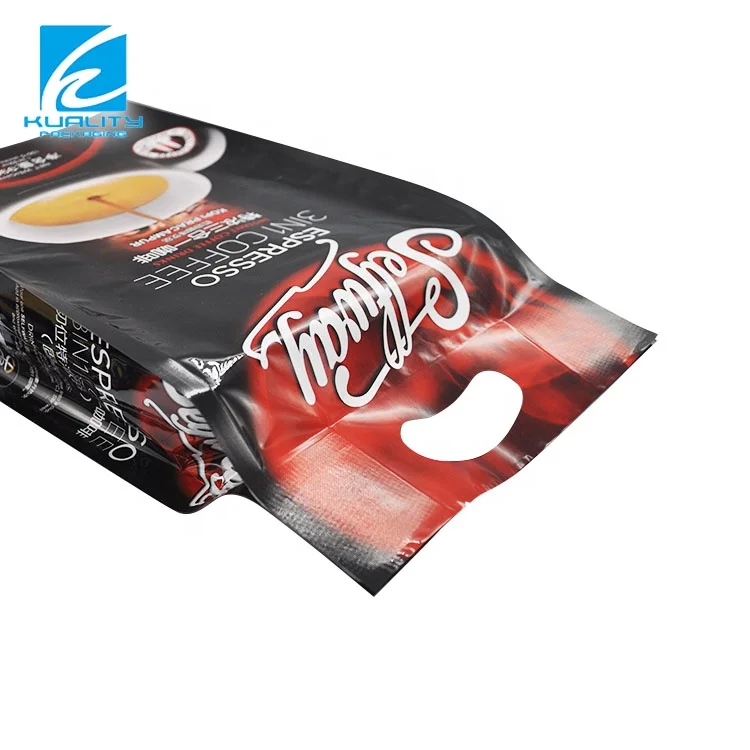 Custom printed laminated plastic side gusset heat seal coffee beans in bags wholesale