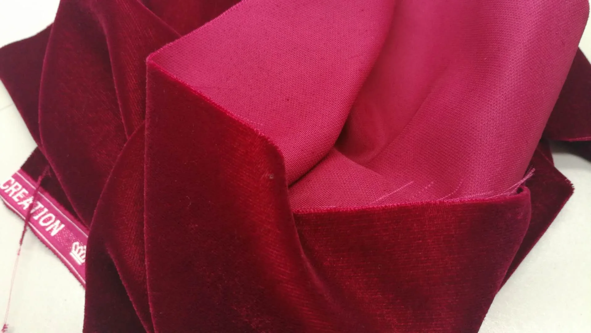 factory direct sale  solid100% micro polyester wine woven korean velvet 5000 fabric cloth for women