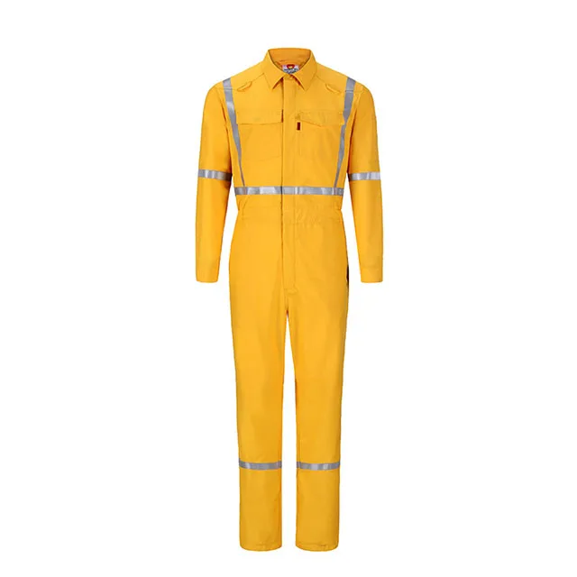 EN11612 FR Workwear NFPA2112 100% Cotton Overall FR Reflective Durable Protective Coverall