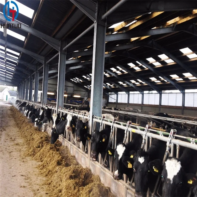 Hot Sale Fast Assemble Prefab Steel Structure Metal Cow Farm Barn House Building Kits