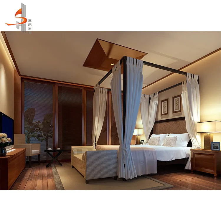 Modern youngs style wood bedroom customized 4 star hotel youth bedroom furniture sets