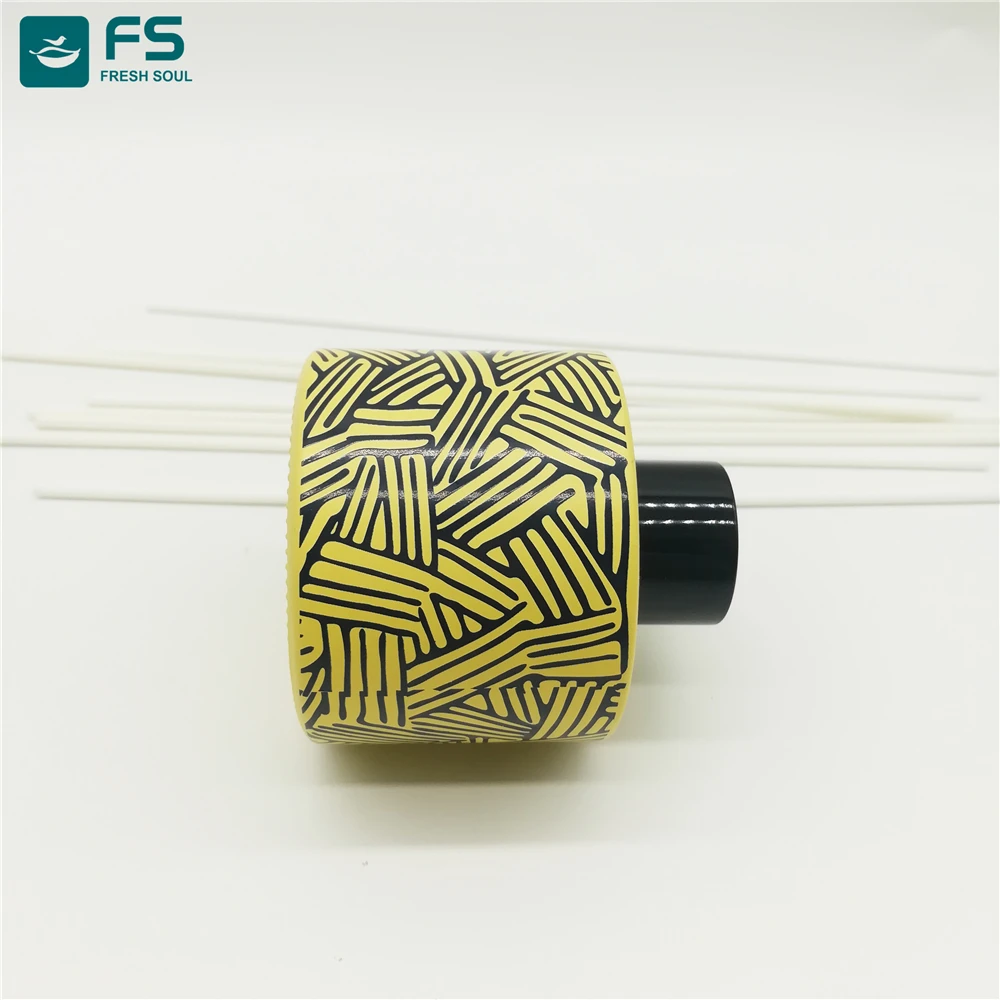 
Aroma custom luxury glass bottle aroma reed diffuser with rattan sticks 