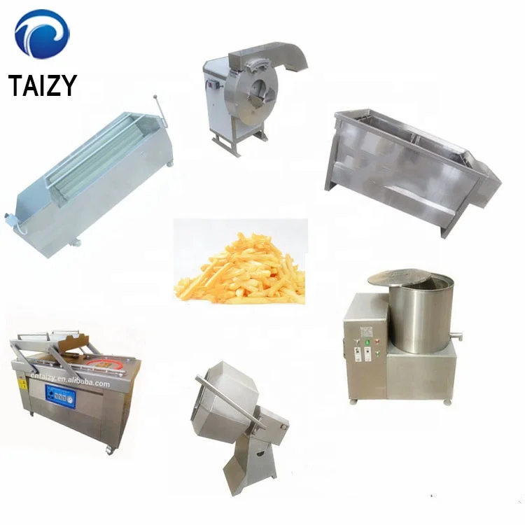 Semi- automatic Fried Potato Chips Production Line / French Fries Making Machine / Frozen Fries Processing plant